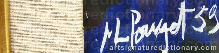 Authentic signature by Marcel POUGET on  artwork