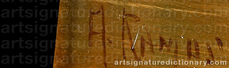Authentic signature by Aubrey RAMUS on  artwork