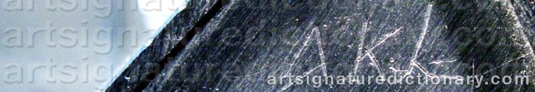 Authentic signature by Cheryl AKNER-KOLER on  artwork