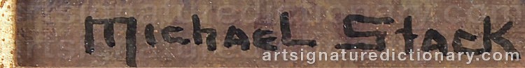 Authentic signature by Michael STACK on Painting/Watercolour artwork