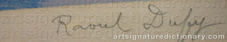 Signature by Raoul DUFY