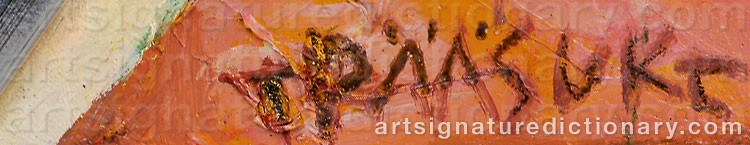 Authentic signature by Tiit PÄÄSUKE on artwork
