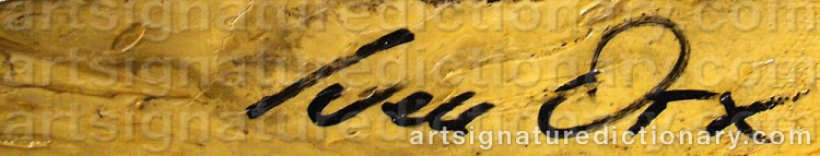 Authentic signature by Iven ORX on  artwork