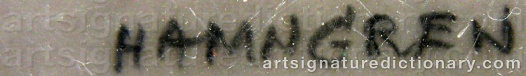 Signature by Hans HAMNGREN
