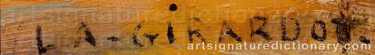 Authentic signature by Louis-Auguste GIRARDOT on  artwork