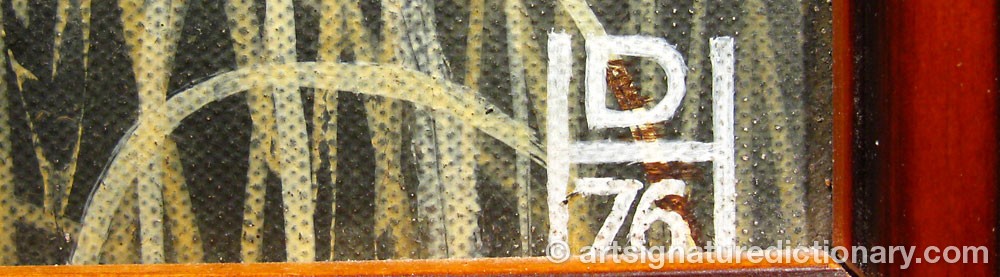 Authentic signature by David HAYWOOD on  artwork