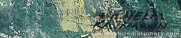 Authentic signature by Wilhelm KAUFMANN on  artwork