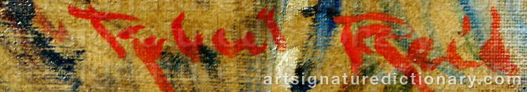 Authentic signature by Robert Lewis REID on  artwork