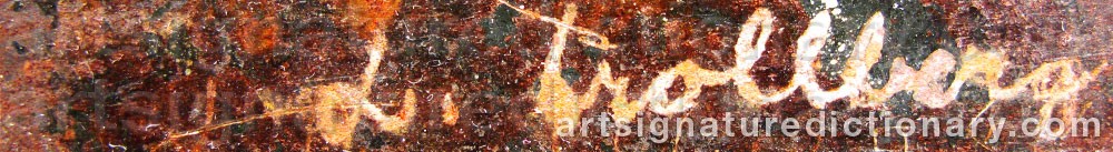 Authentic signature by Lars TROLLBERG on  artwork