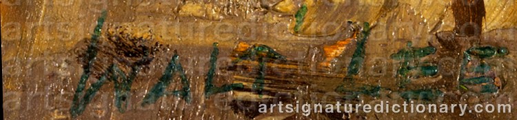 Authentic signature by Walt LEE on Painting/Watercolour artwork