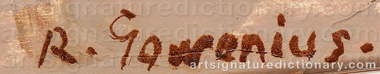 Signature by Rudolf GOWENIUS