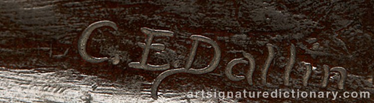 Authentic signature by Cyrus Edwin DALLIN on Sculpture artwork