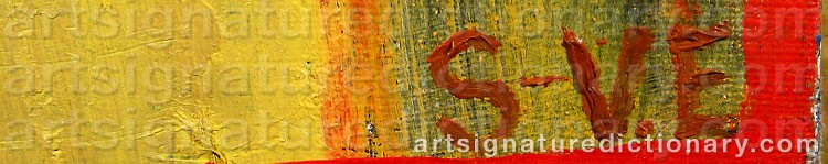 Authentic signature by Sara-Vide ERICSON on  artwork