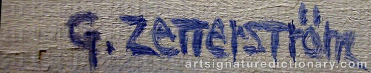 Signature by Gunnar ZETTERSTRÖM