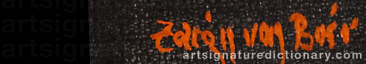 Signature by Zoltan Von BOER