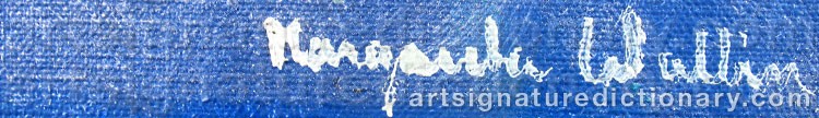 Authentic signature by Margareta WALLIN on Painting/Watercolour artwork