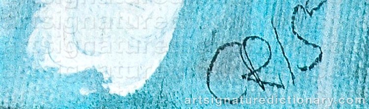 Authentic signature by Cris Af ENEHIELM on artwork