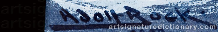 Signature by Adolf BOCK