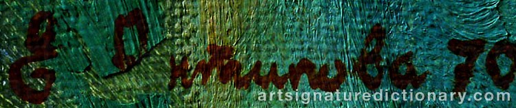 Authentic signature by Eugenia ANTIPOVA on artwork