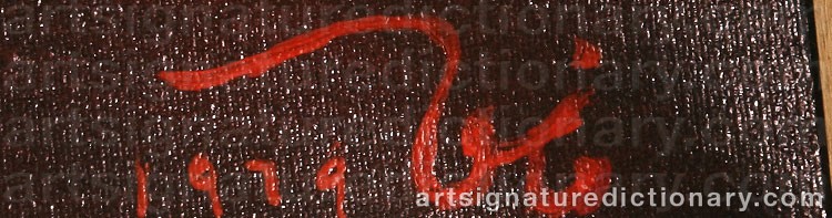 Authentic signature by Faik HASSAN on  artwork