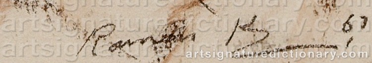Authentic signature by Ramon KELLEY on Drawing/Graphic/Print artwork