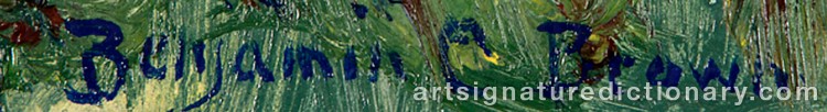 Authentic signature by Benjamin Chambers BROWN on Painting/Watercolour artwork