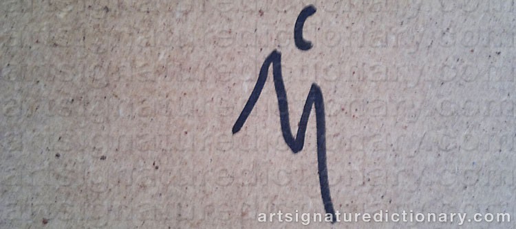 Authentic signature by Marco CUTTICA on artwork