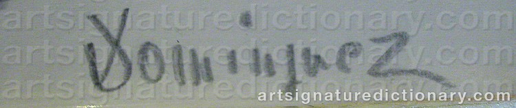 Signature by Oscar DOMINGUEZ