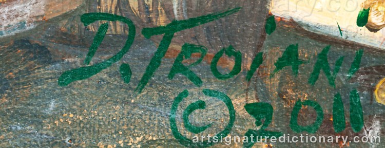 Authentic signature by Don TROIANI on Painting/Watercolour artwork