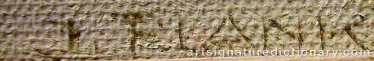Authentic signature by Josef PLANK on  artwork