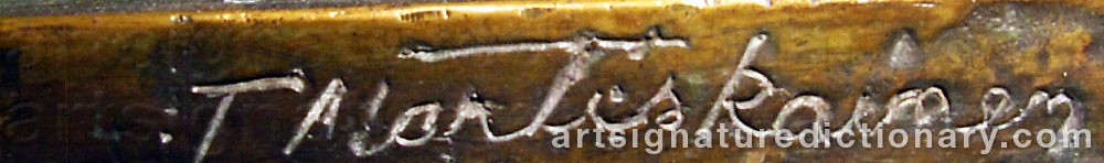 Authentic signature by Taisto MARTISKAINEN on  artwork