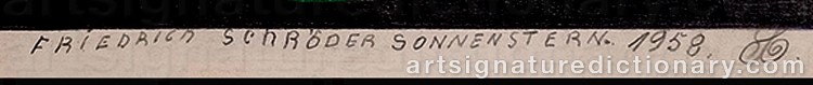 Signature by Friedrich SCHRÖDER-SONNENSTERN