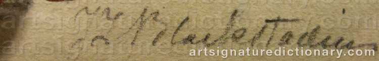 Signature by Johan Zacharias BLACKSTADIUS