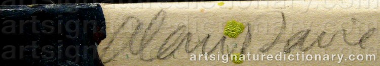 Authentic signature by Alan DAVIE on  artwork