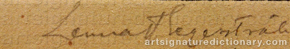 Signature by Lennart SEGERSTRÅLE