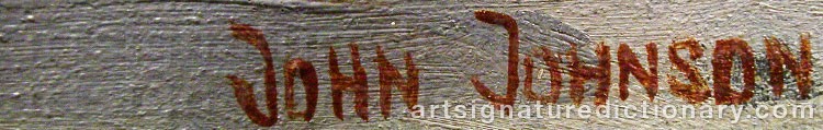 Signature by John Gunnar ‘Haavs-Johnson’ JOHNSON