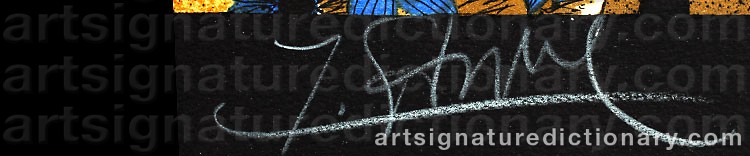 Authentic signature by Yves GANNE on  artwork