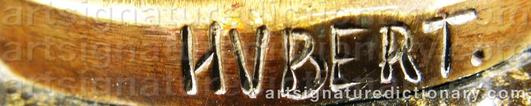 Authentic signature by Raphaël HUBERT on  artwork