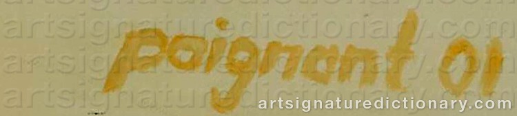 Authentic signature by Christian POIGNANT on Painting/Watercolour artwork
