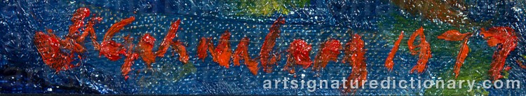 Authentic signature by Lars-Henrik GAHMBERG on Painting/Watercolour artwork