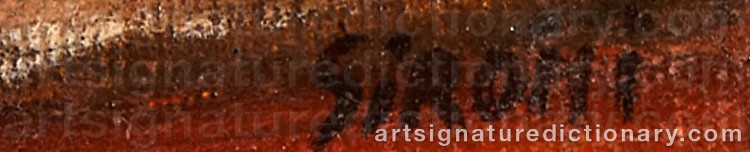 Authentic signature by Mario SIRONI on artwork