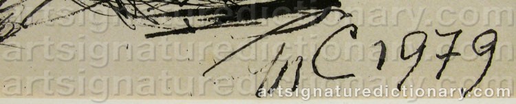 Authentic signature by Anatoly SLEPYSHEV on artwork