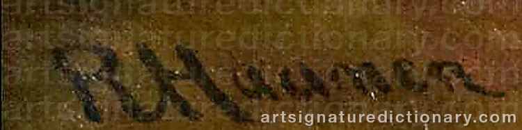 Authentic signature by Remigius Adrianus Van HAANEN on Painting/Watercolour artwork