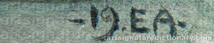 Authentic signature by Erik AROSENIUS on  artwork