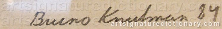 Signature by Bruno KNUTMAN