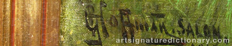 Authentic signature by Georg HOFFMANN-SALON on  artwork