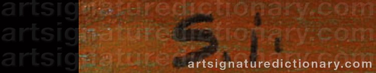 Authentic signature by Sigge INGERSLEV on  artwork