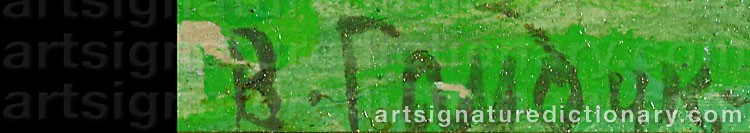 Authentic signature by Victor GAIDUK on  artwork