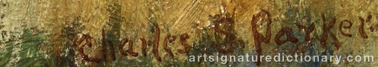 Authentic signature by Charles Schoff PARKER on  artwork