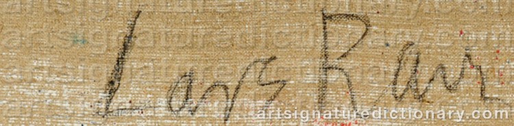 Authentic signature by Lars RAVN on  artwork